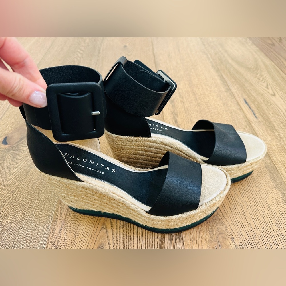 Palomitas Wedges in black, size 40, new